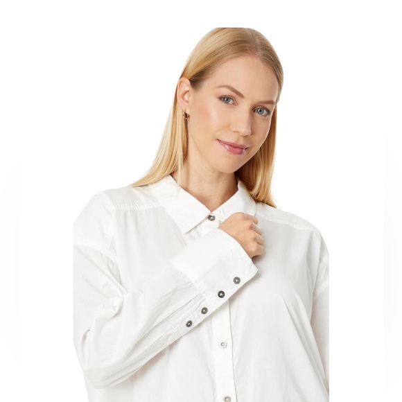 Free People We The Free Freya Poplin Women’s White Top - Picture 9 of 14